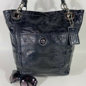 Coach Alex Patent Leather Tote 14265 Black